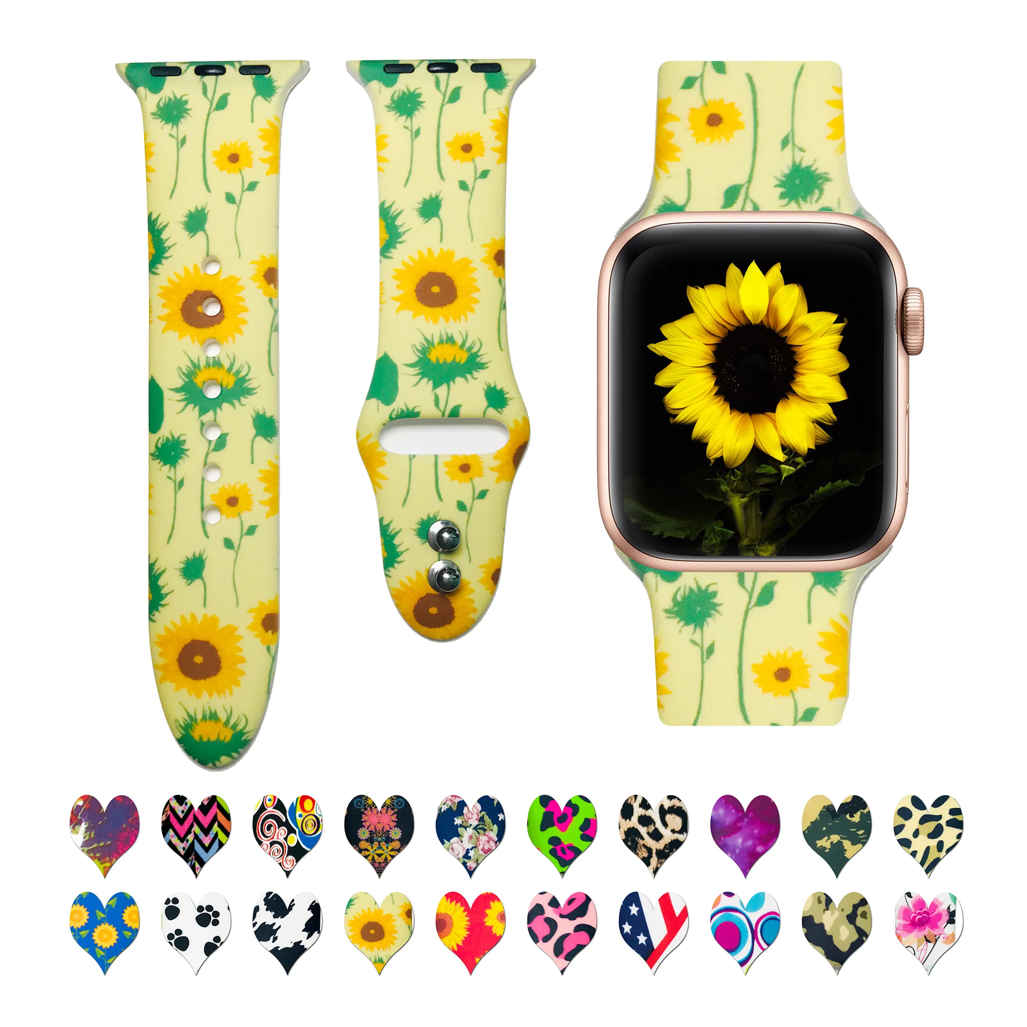 

Trendy Leopard Dog Paw Silicone Rubber Strap For Apple Watch Band 654321