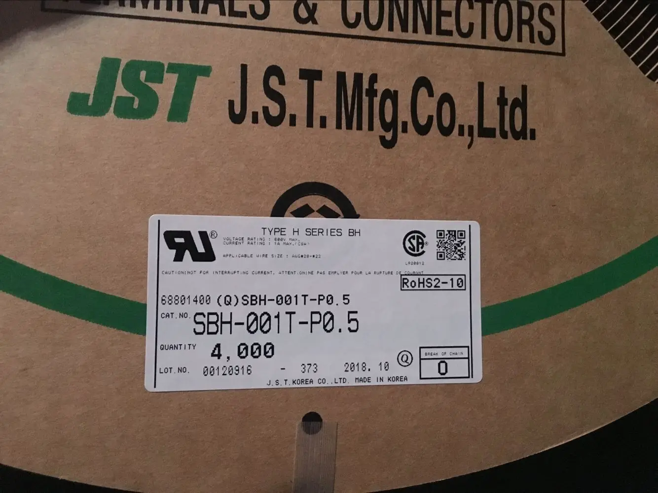 JST B4PS-VH 100% piezas nuevas con cabezal CONN R/A 4POS 3,96 MM-0