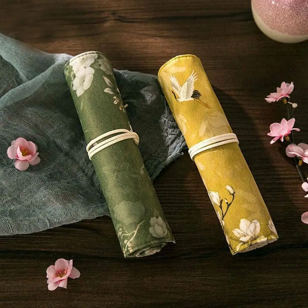 Чехол для карандаша с китайским цветком холщовая искусственная сумка мальчиков