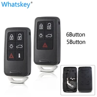 whatskey 5 6 buttons smart car remote key shell for volvo v40 s60 v60 s80 xc60 v50 2007 2008 2009 2010 2011 car key blanks case