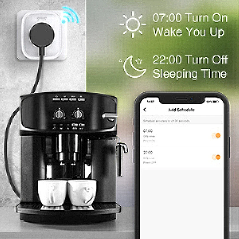 

Gosund Tuya WiFi EU Smart Plug Socket Smart life Remote Control Home Appliances Works with Alexa Google Home No Hub Require