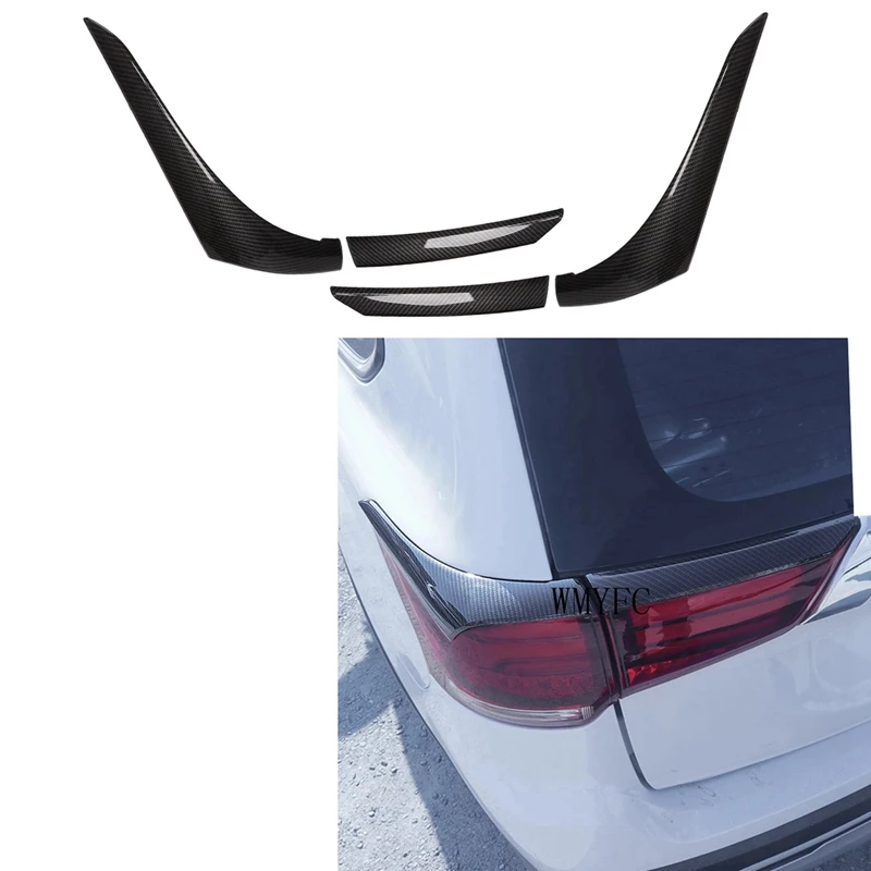 

For Mitsubishi Outlander 2016-2020 Carbon Fiber Rear Taillight Light Eyebrow Cover Decoration Strip