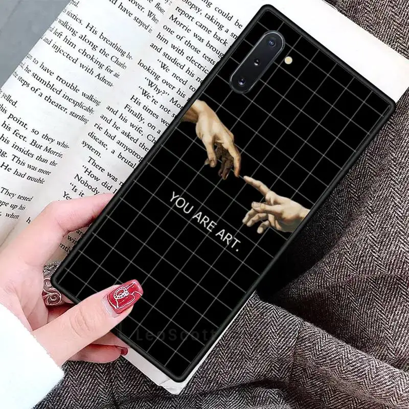 

Funny Hand The Creation of Adam Phone Case For Samsung Galaxy S8 S9 S10 Plus S10E Note 3 4 5 6 7 8 9 10 Pro Lite cover