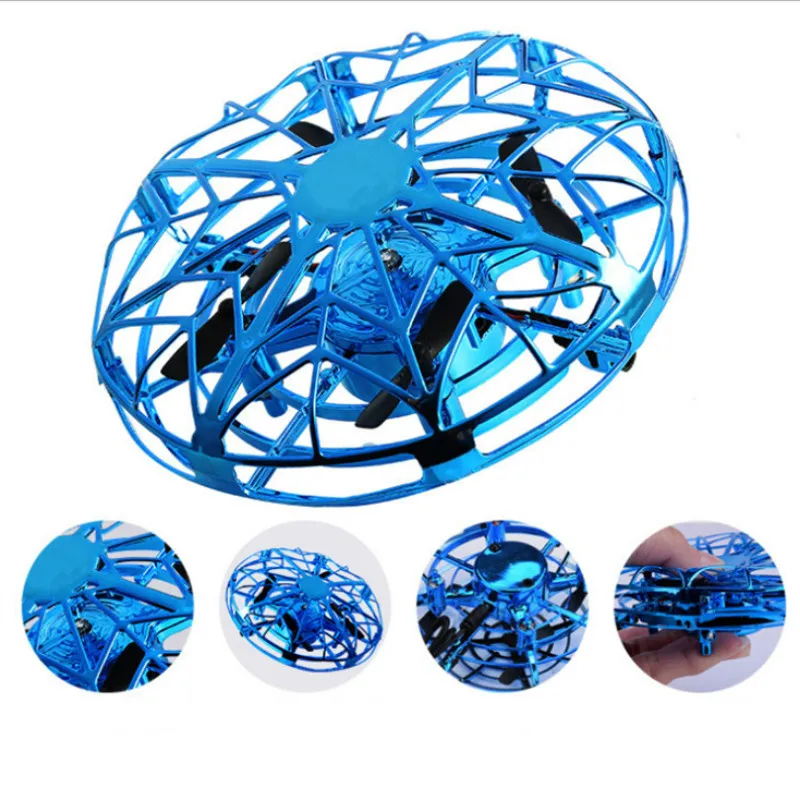 Горячий Летающий вертолет мини Дрон НЛО RC инфракрасная индукция самолет