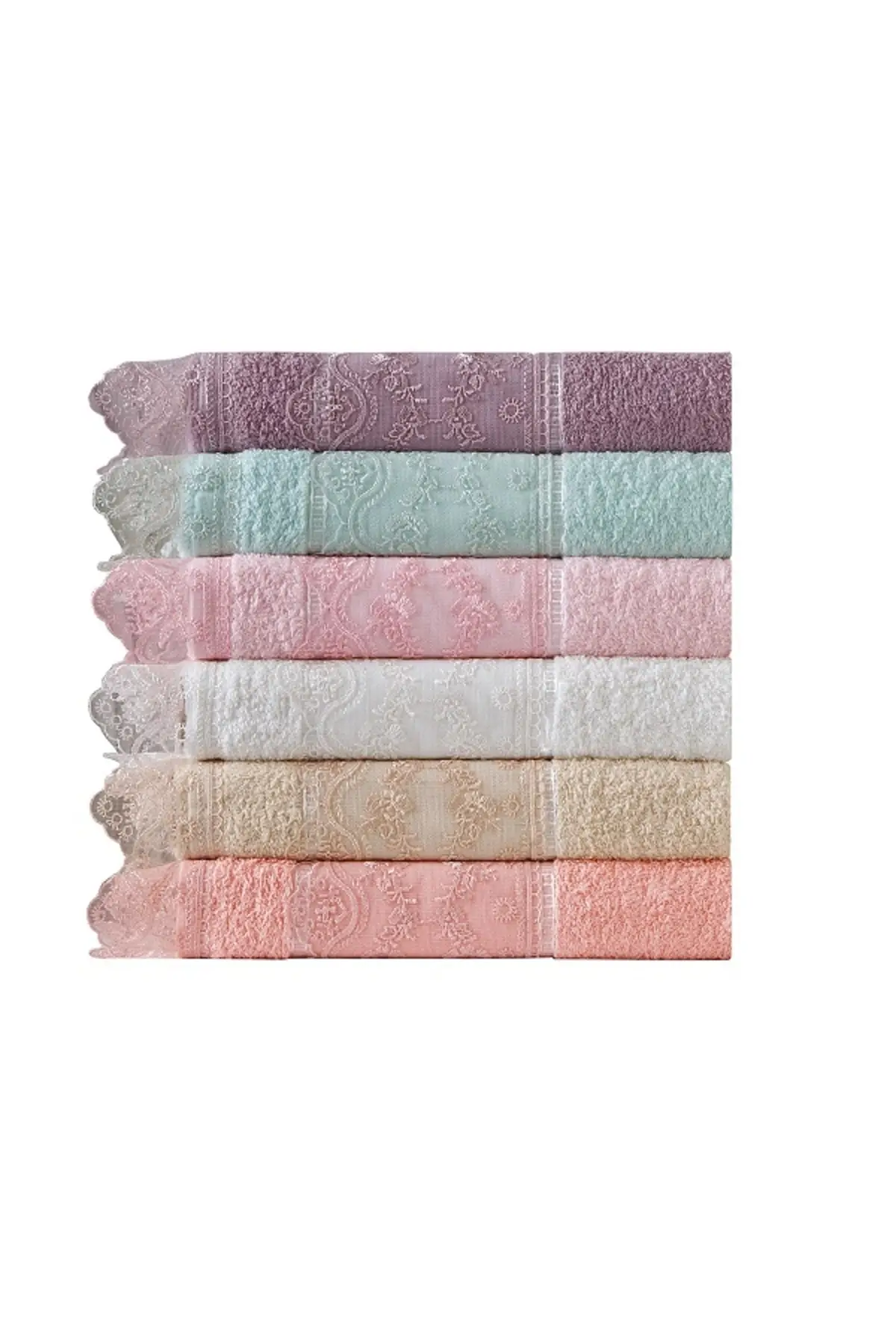 100 cotton lacy laced 6 pcs towel set 50x90 cm high quality soft luxury strong water absorption bathroom home towel 2021 brand free global shipping