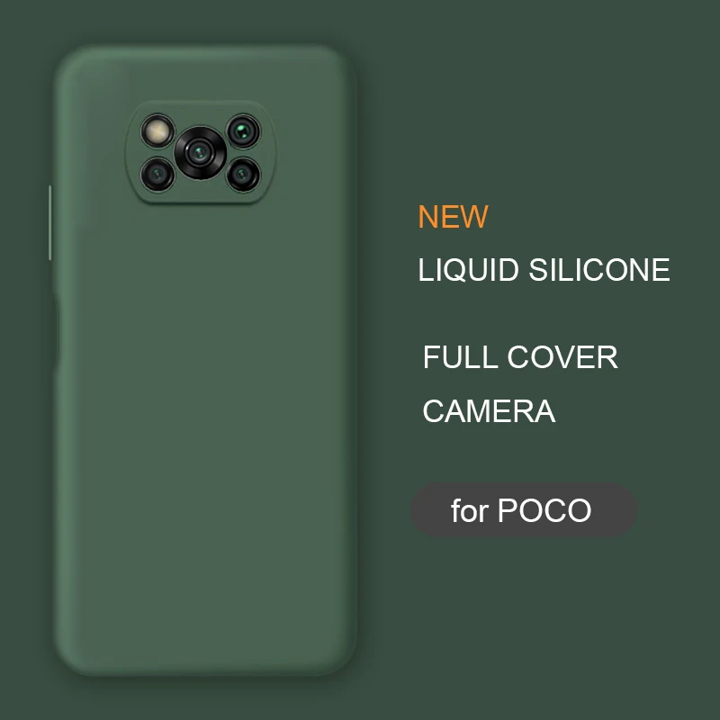 Новый жидкий силиконовый чехол для телефона Xiaomi Poco X3 Nfc M2 F2 Pro X2 global Original мягкие