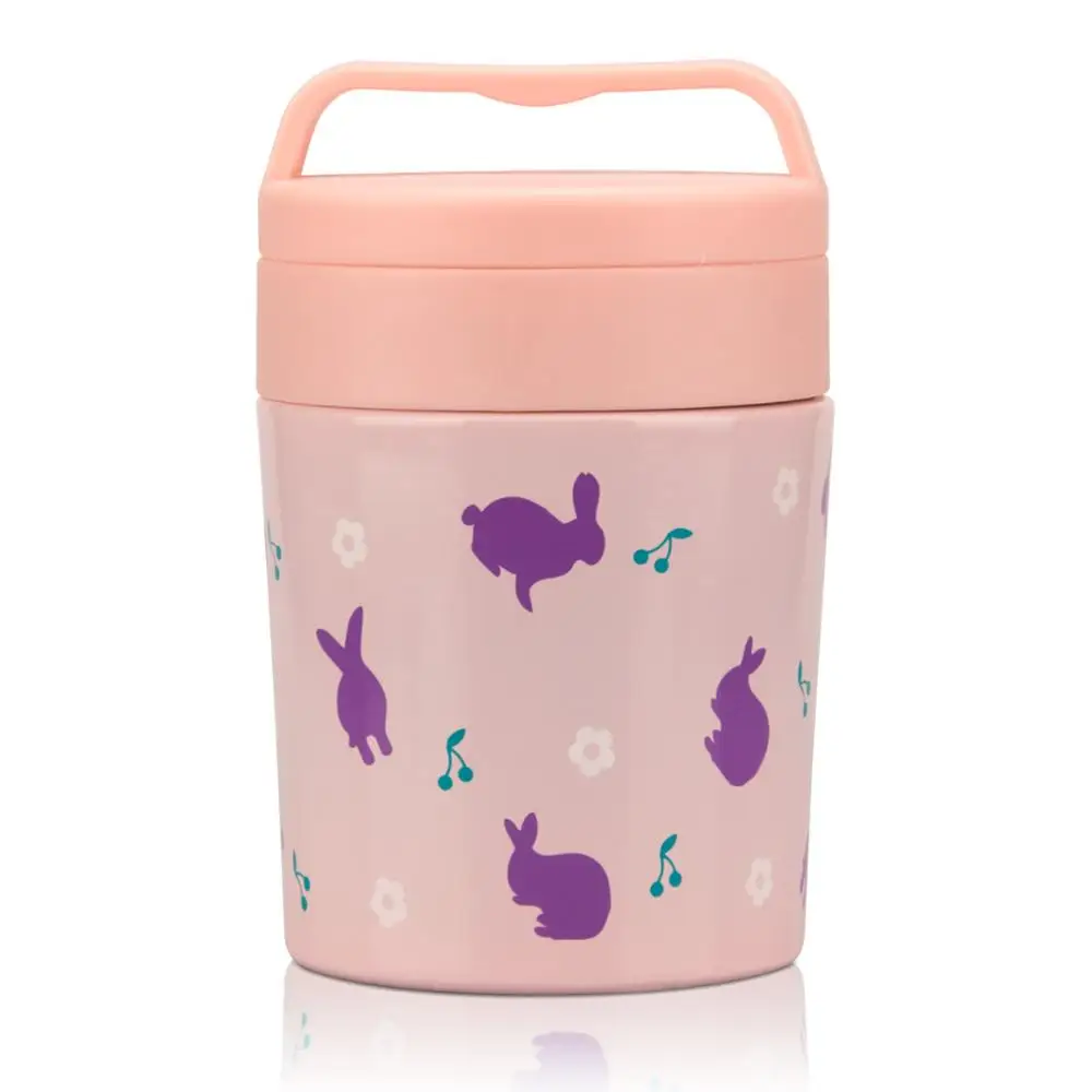 Детский термос Fissman 350 мл кружка из нержавеющей стали со складной ложкой