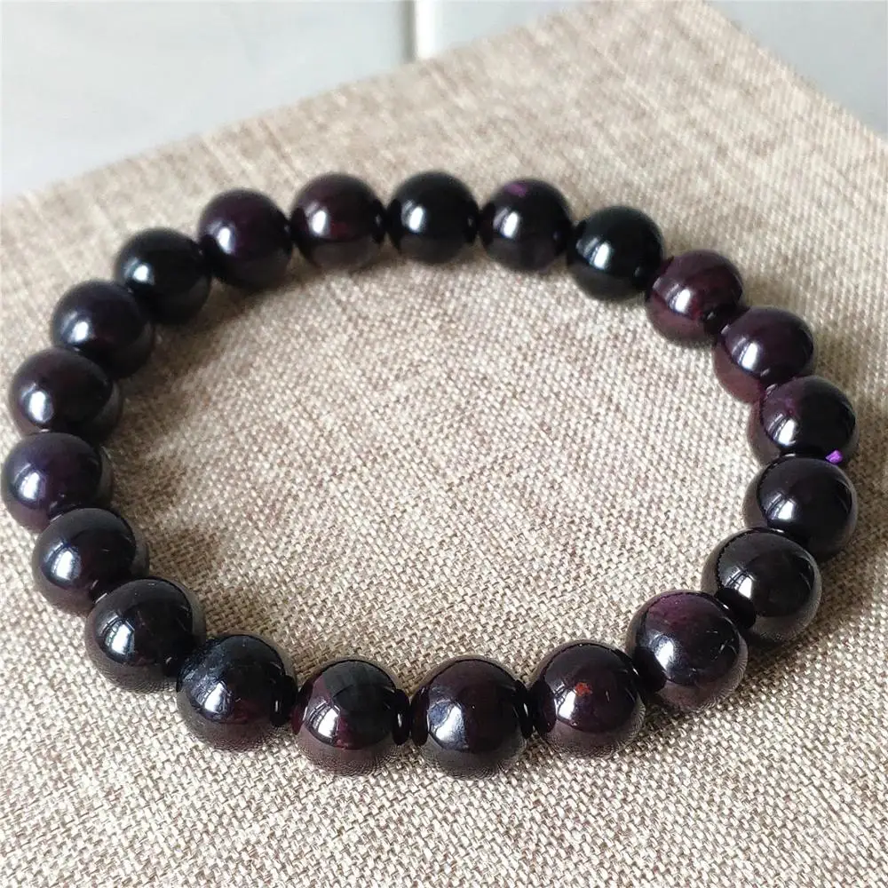 Натуральный фиолетовый сугилит браслет с круглыми бусинами 9 5 мм для женщин и