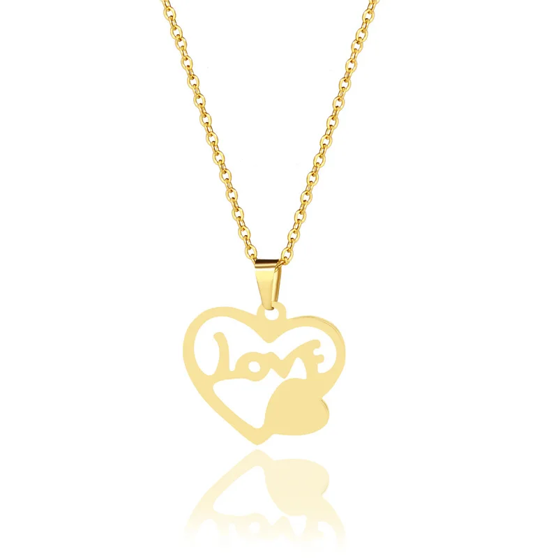 

2021 Stainless Steel Hollow Lovely Heart Necklace For Women Man Your In My Heart Pendant Necklace Engagement Jewelry