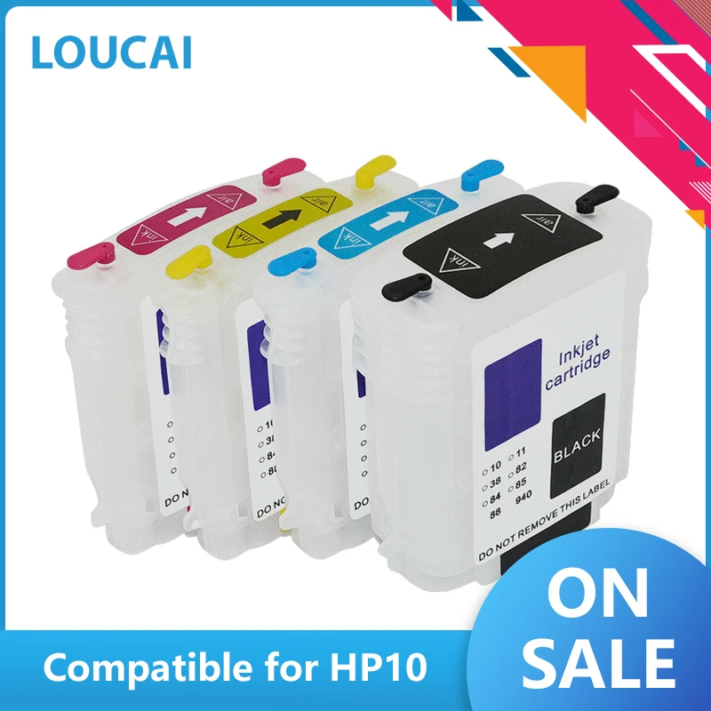Многоразовые чернильные картриджи совместимые с принтером HP 10 11 design jet 110 100plus C4844A