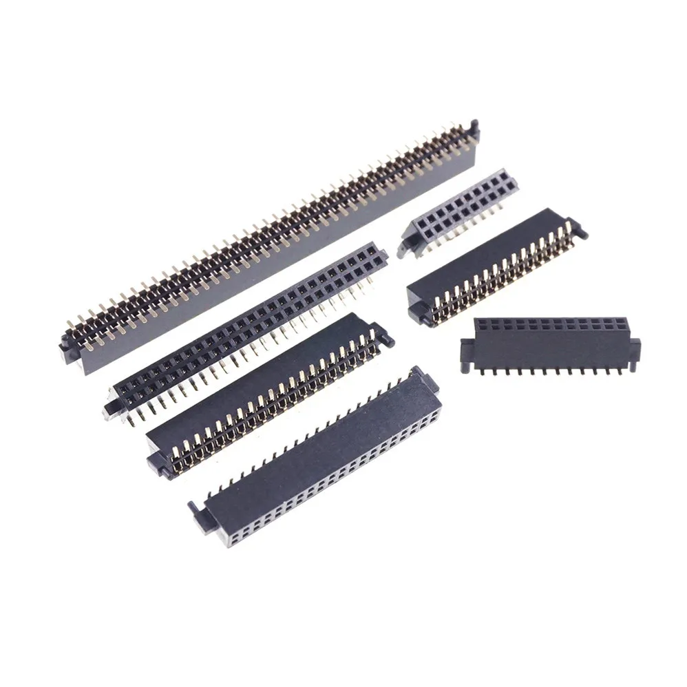 Контактные центры 100 шт. 1 27 мм разъемы PCB SMT С стойками 20 30 40 50 60 80 контактов двойные