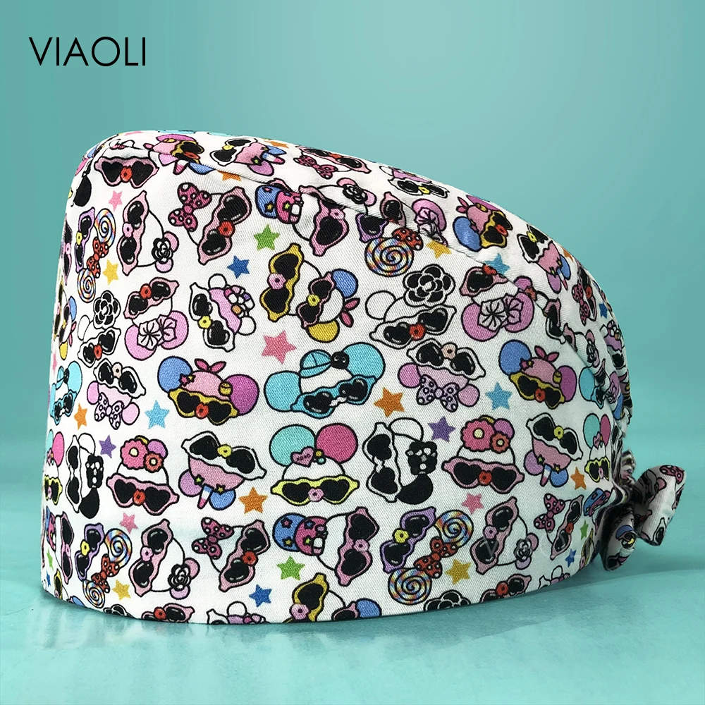 

Хлопковая мультяшная аниме искусственная Оптовая торговля, рабочая Крышка для салона красоты, лабораторные скрабы для зоомагазина, женски...