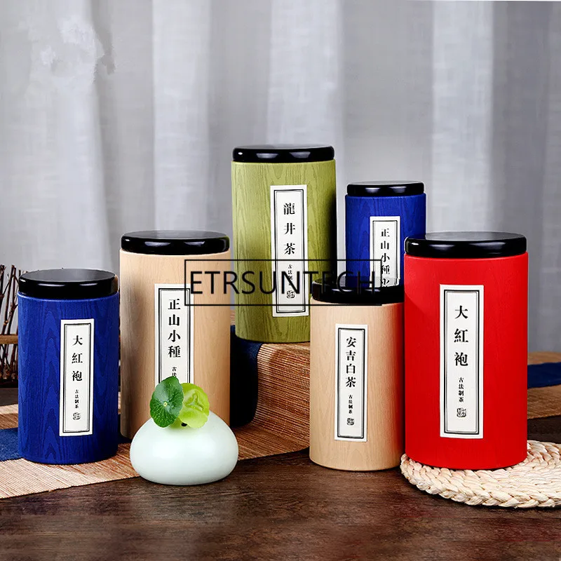 80pcs bark stripe Tea Packaging Tube Drawing Tube Wrapping Packaging Wholesale Kraft Coffee Paper Tube Oil painting cylinder