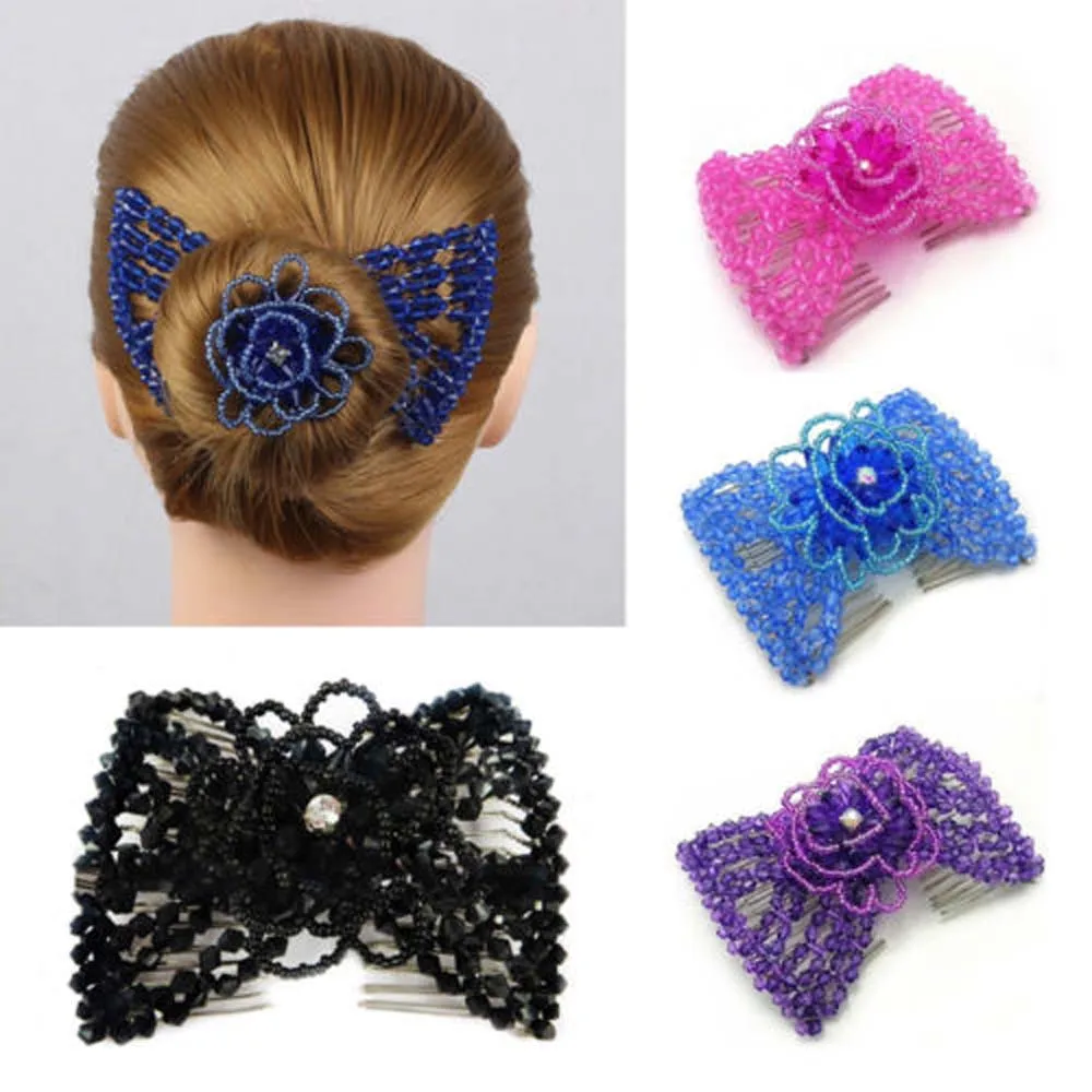 Женские расчески для волос волшебные легкие двойные эластичные заколки