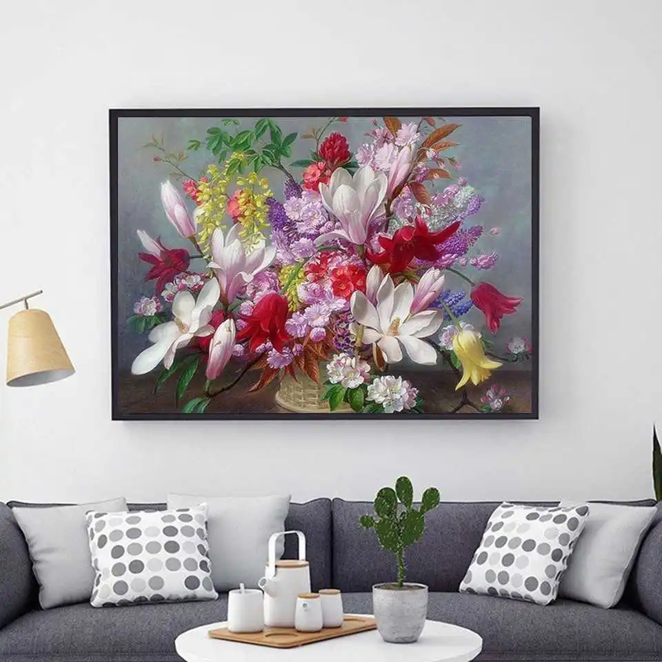 AZQSD Алмазная картина Цветочная мозаика алмазная вышивка полный дисплей ручная