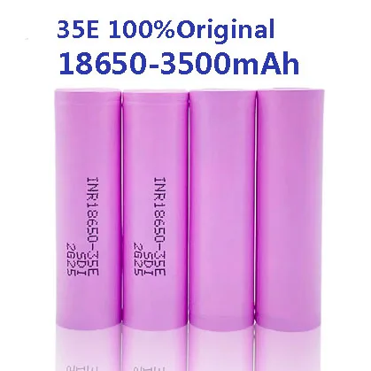 18650 3500mAh 20A высокотоковая литий-ионная аккумуляторная батарея INR18650 35E с возможностью зарядки.