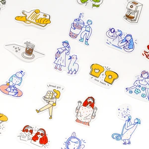 30 шт.упак. Кофе соды Стикеры Набор Kawaii милые Детская игрушка Сделай Сам Скрапбукинг планировщик деко этикетка школьные канцелярские принадлежности