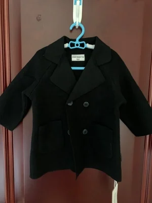single layer black Детская осенне-зимняя шерстяная теплая флисовая верхняя одежда для мальчиков вязаные куртки, пальто длинные пальто для маленьких мальчиков от 1 до 6 лет, одежда - Цвет: single layer black
