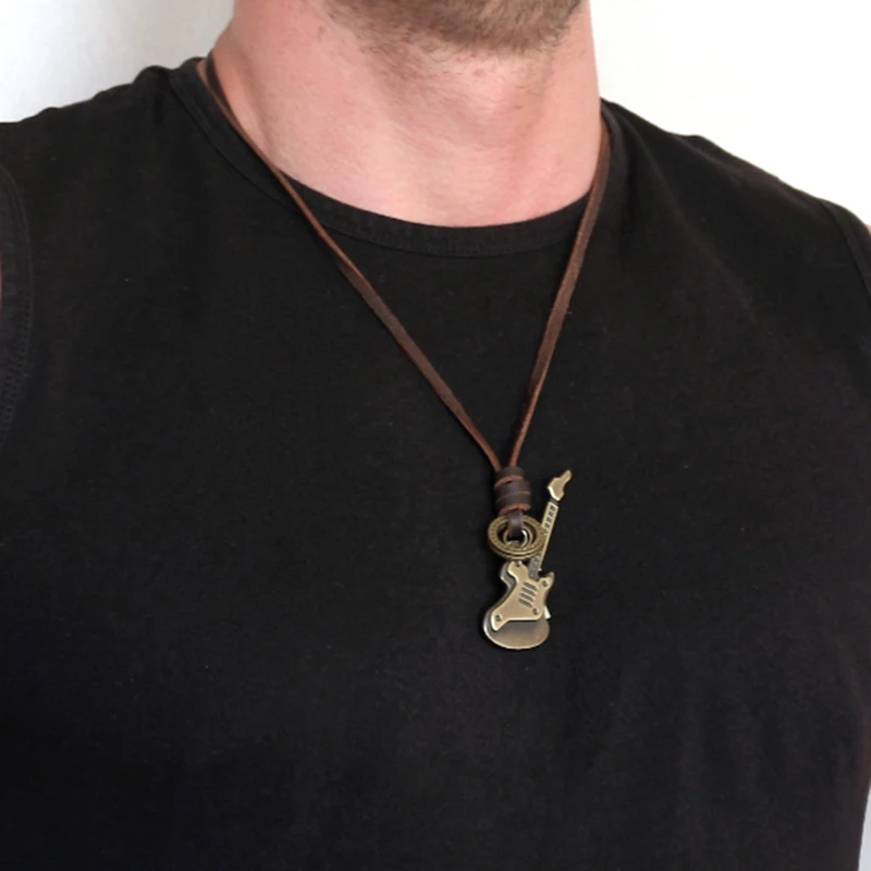 Винтаж Relogio Jewelry Гитары ожерелья и кулоны Для женщин Цепочки Пояса из натуральной