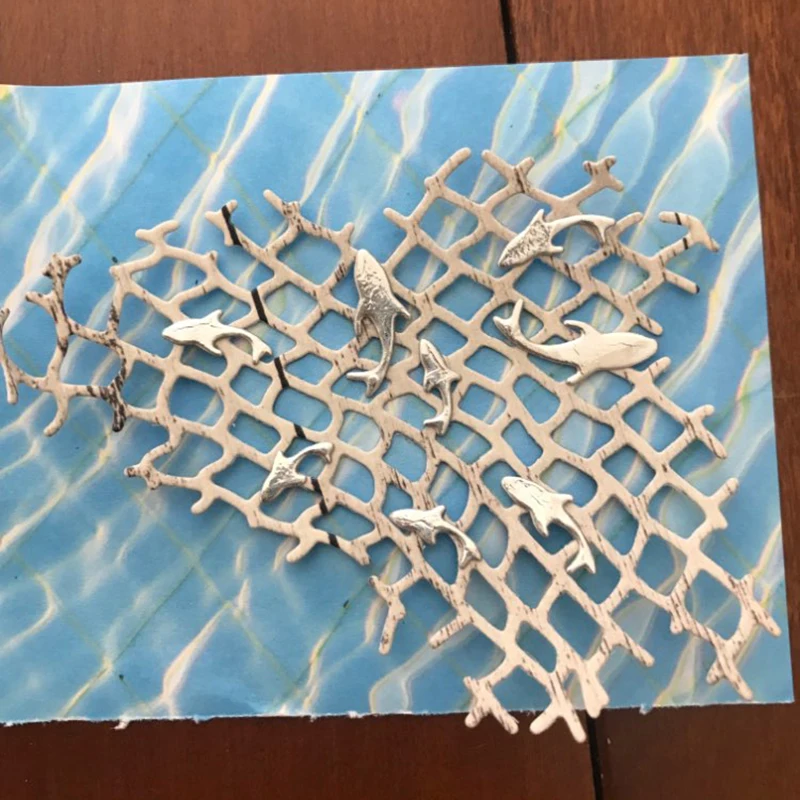 Металлическая рыболовная сеть пресс форма для поделок альбом скрапбукинга