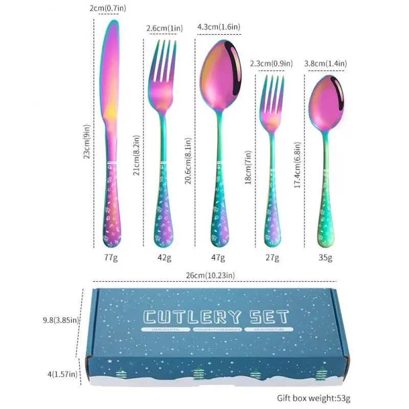 20 шт. набор столовых приборов из нержавеющей стали | Дом и сад