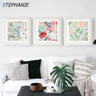 Маленькие чистые и свежие цветы в скандинавском стиле, плакат на холсте с зелеными растениями, Художественная печать, Минималистичная картина, Скандинавская картина для гостиной