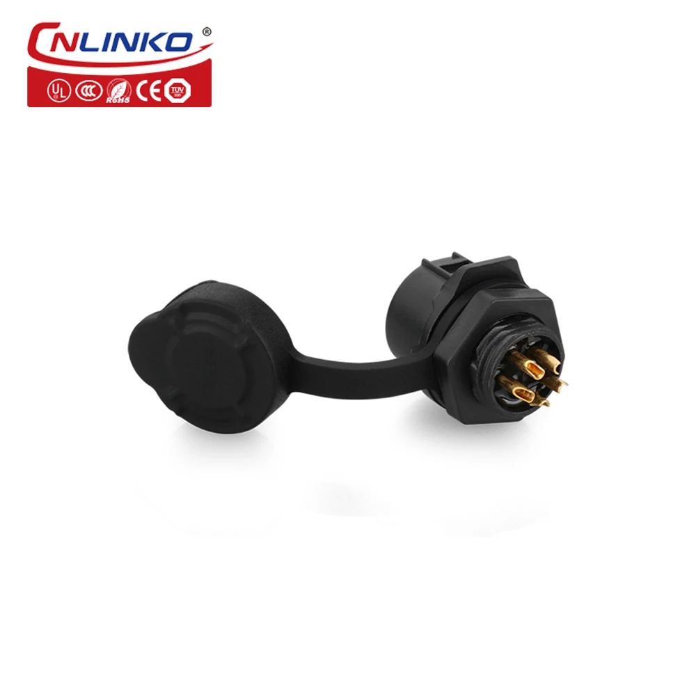 Cnlinko DIN IP67 5 Pin M12 5A PBT круговой Материал светодиодный Разъемы электронный Быстрый