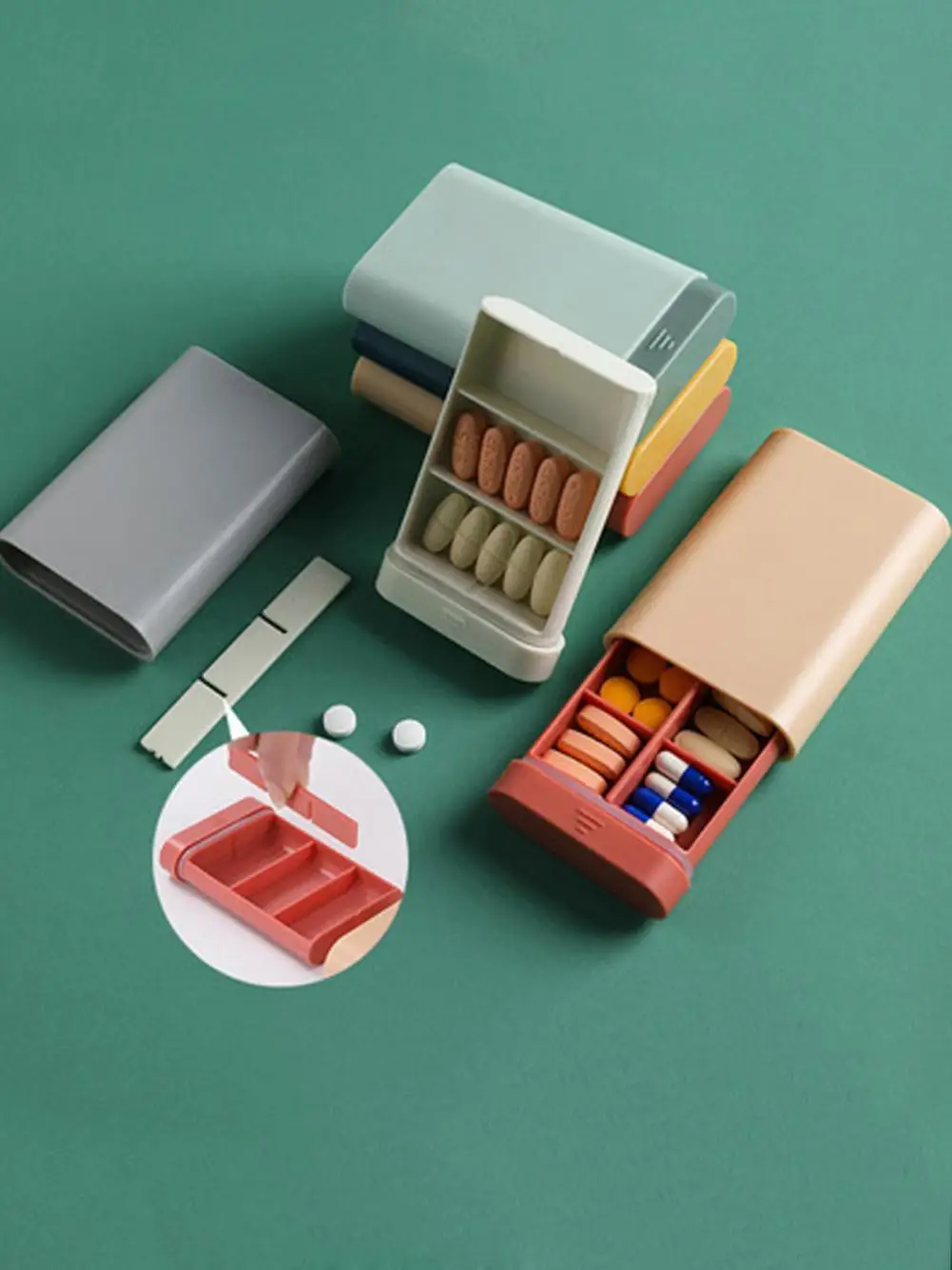 

1PCS Fashion Portable Nordic Style Pill Box Tablet Kit Organizer Medical Pillbox Dispenser Dispensing Medicine Boxes Q7M4