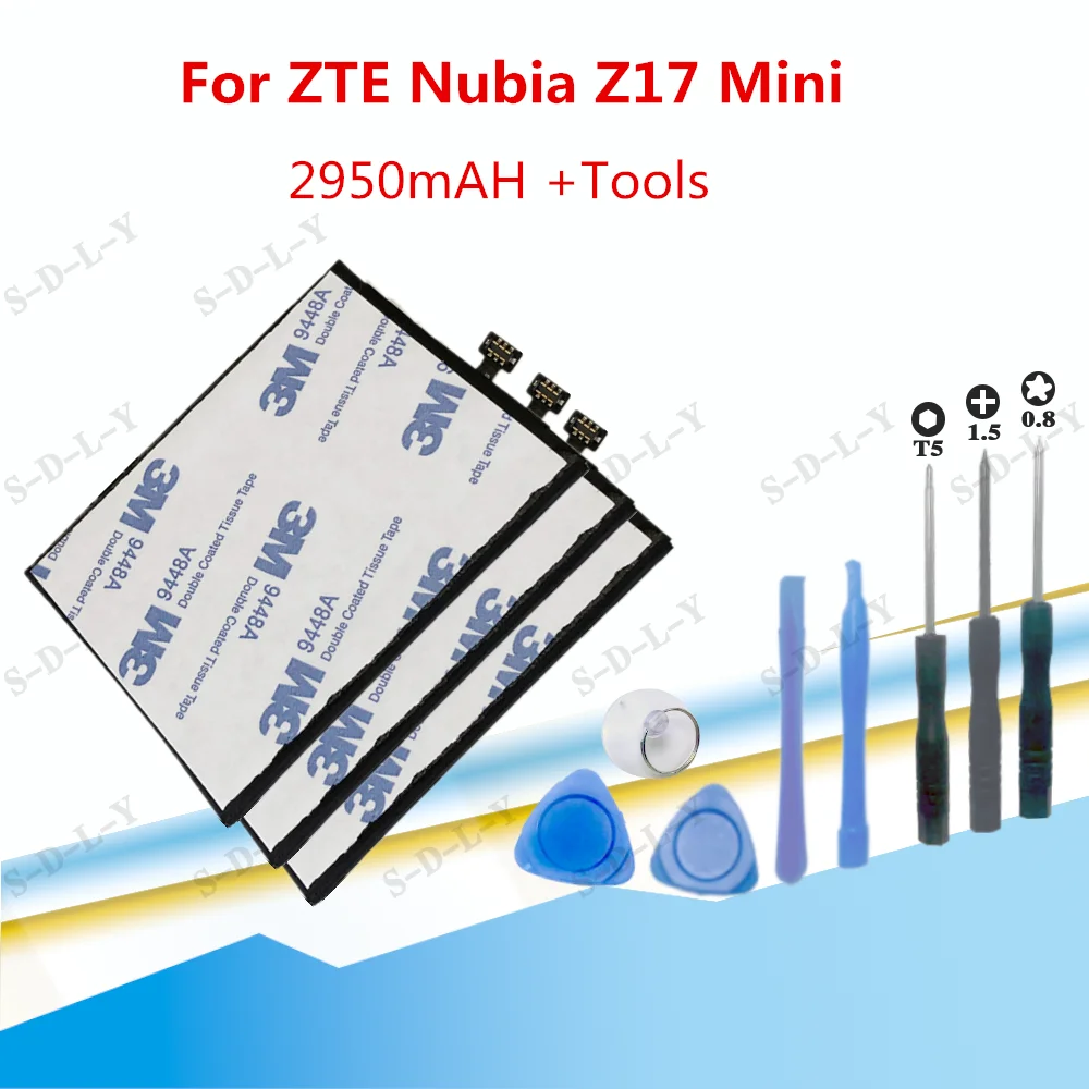 

2950mAh Li3829T44P6h796136 Battery For ZTE Nubia Z17 Mini NX569J NX569H Battery+Tracking + tools