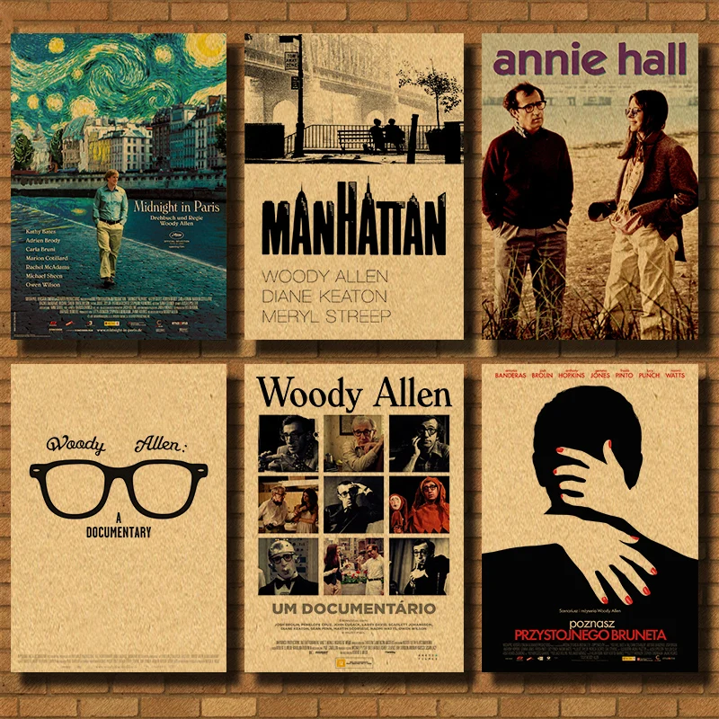 Новый Винтажный ретро постер Вуди Аллен матовая крафт бумага античный настенная