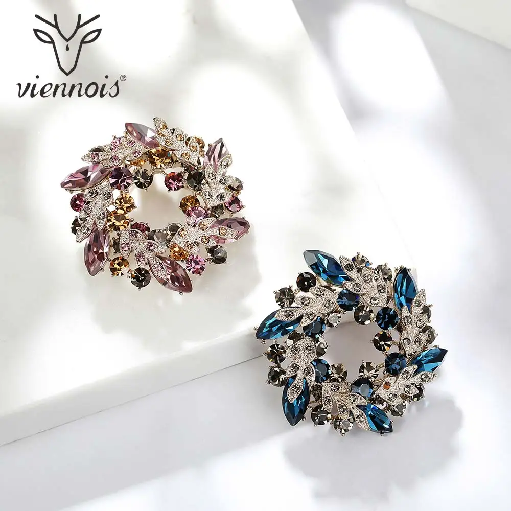 Viennois фиолетовый и синий цвет Bauhinia Fllower брошь на булавке новые модные ювелирные