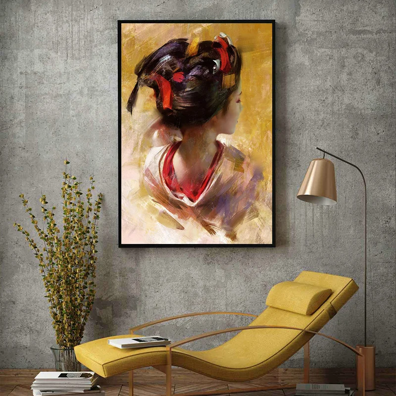 Краска по номерам искусство женщина носить кимоно Hanfu красота Пекинская опера