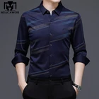 Мужская приталенная рубашка с длинным рукавом, повседневная Весенняя рубашка с принтом, модель C795, 2022