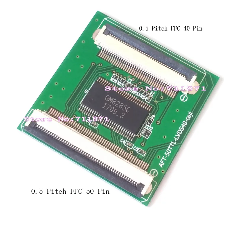Адаптер GM8285C AFT TTL 50Pin LVDS 40Pin FFC FPC 0 5 Шаг 50P 40P адаптер соединитель пластина |