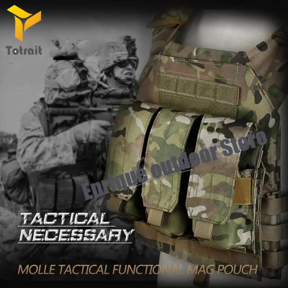 

New TOTRAIT High Quality Military Camaflage Molle Triple Magazine Pouches Paintball Accessories Hunting Accessories