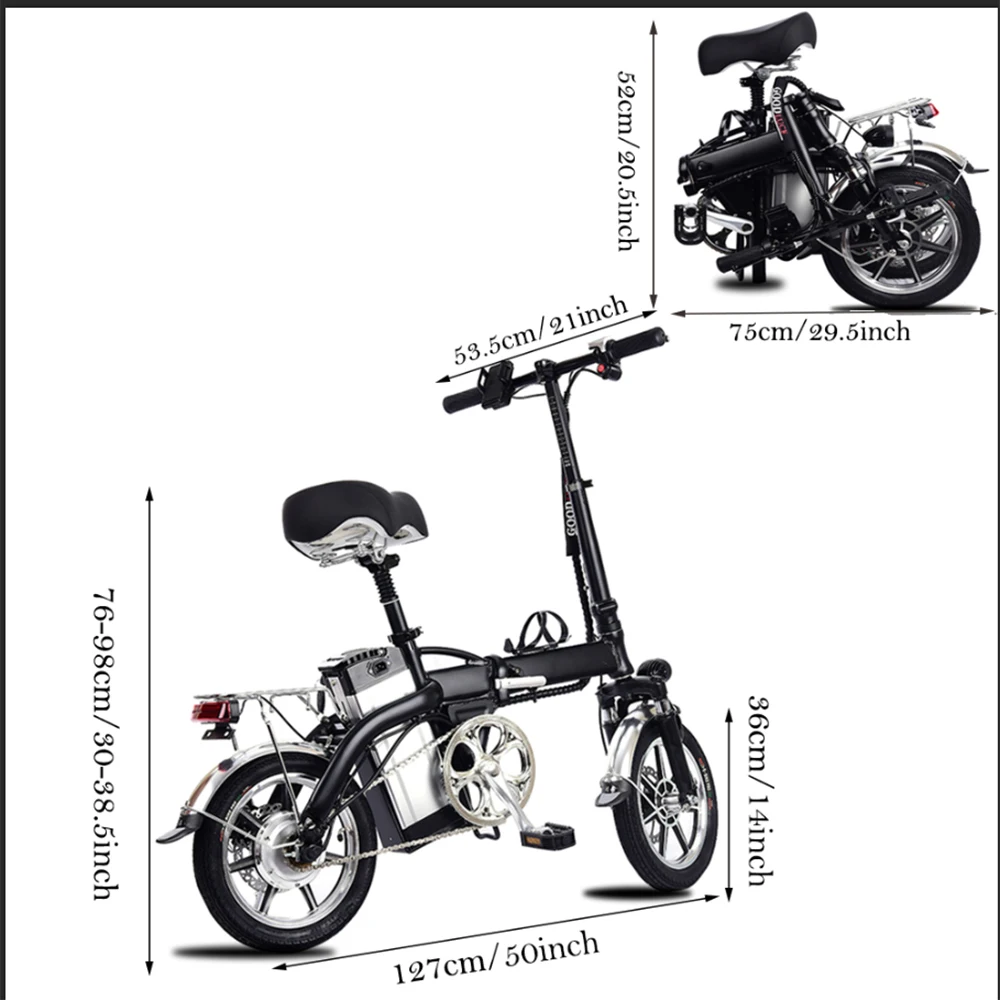 

moto electrica e bike 14inch Mini folding electric bicycles 48V 12Ah lithium Battery city ebike 350W Mountain ebike fat bike