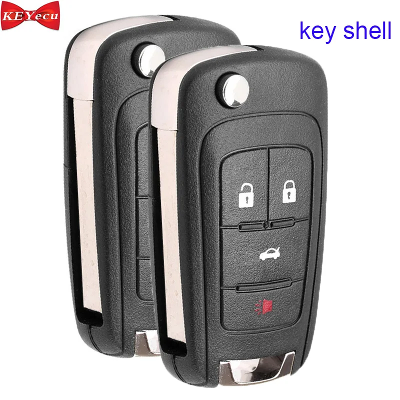 KEYECU 2 шт. для Chevrolet Camaro Cruze Equinox Impala Malibu Sonic GMC Terrain Remote Key Shell Case Fob OHT01060512|Ключ от авто| |