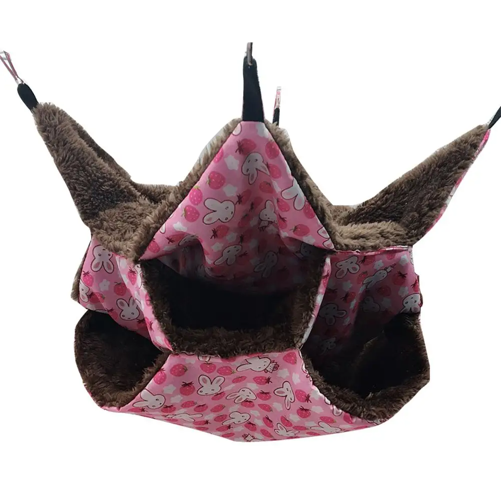 Hamster Hammock Three-layer Mezzanine Hammock Hanging Squirrel Sleeping Bag Hanging Nest Small Pet Hammock