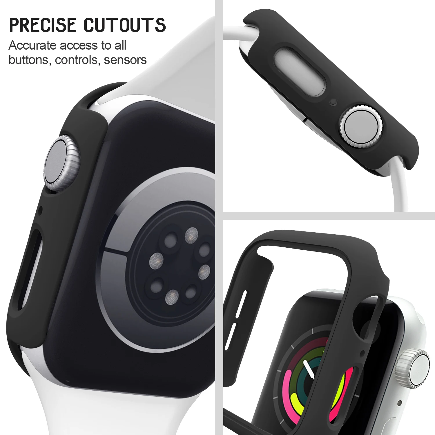 Cover For Apple Watch 7 case 45mm 41mm PC Shockproof Protection Shell For iWatch Series 6 5 4 3 38mm 40mm 42mm Bumper No Screen