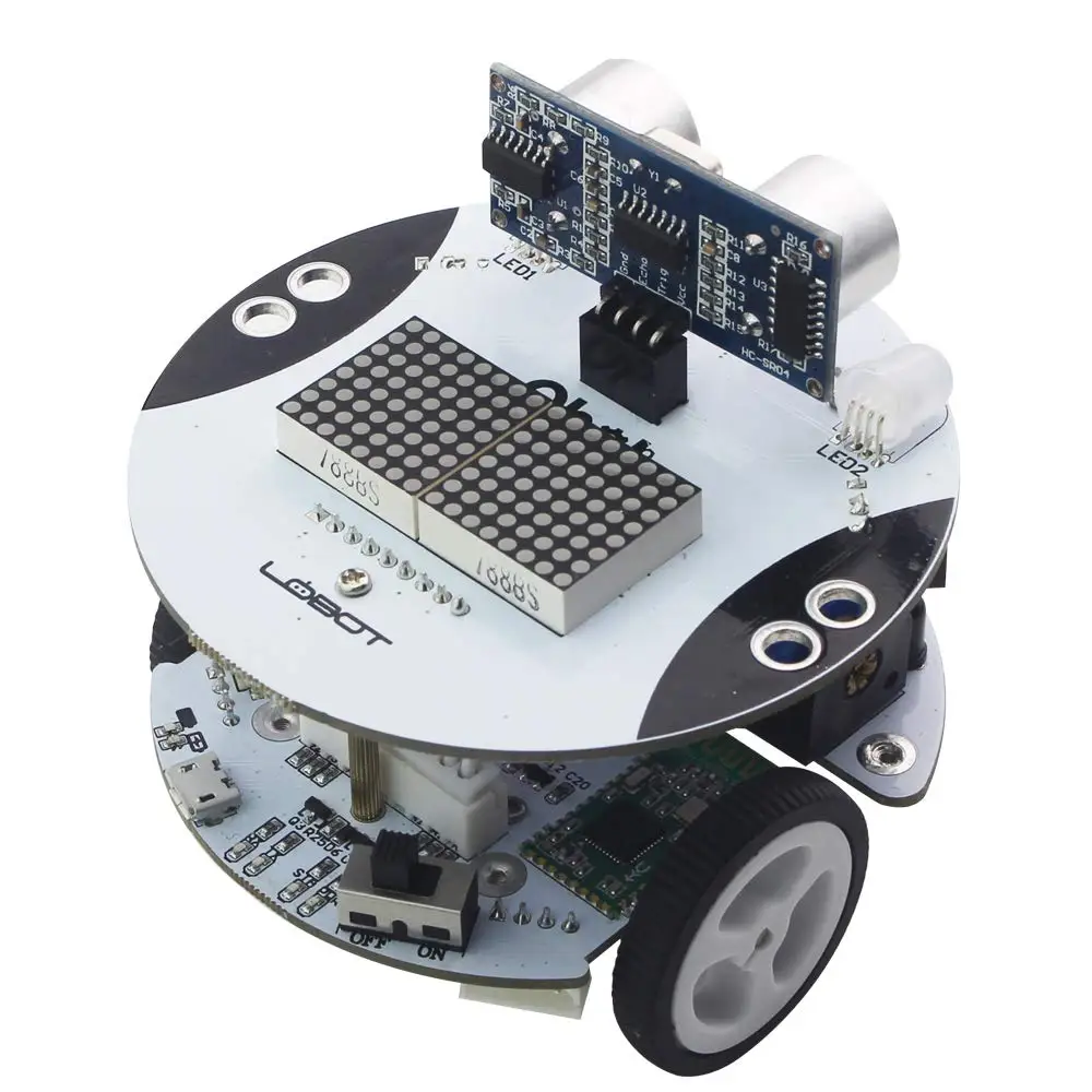 Programmable Smart Robot Car Kit for Arduinoo STEM Toy Scratch 3.0 with Ultrasonic Sensor, Line Tracking Sensor, Bluetooth IR