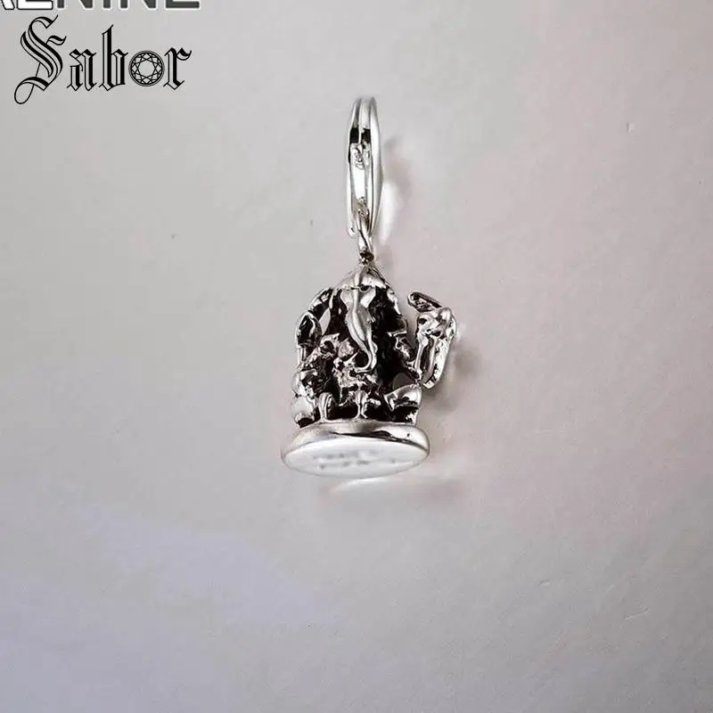 Модные подвески серебряного цвета в виде индуированного слона бог подходят для