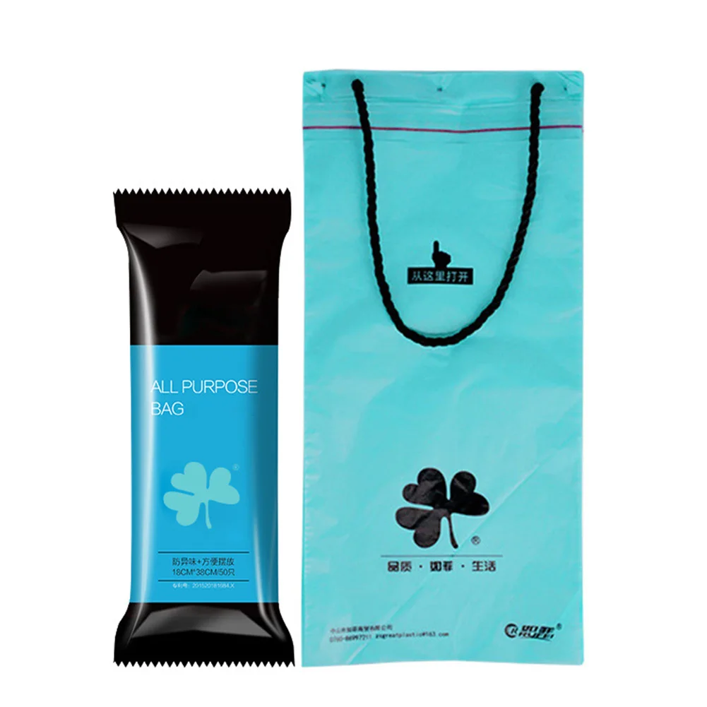 

50pcs Car Sealable Garbage Bag Auto Seat Back Hanging Storage Trash Bag Car Interior Accessories 34.8x18cm
