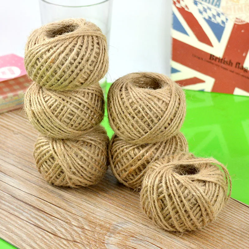 Джутовая подарочная упаковка из натурального мешковины 30 м веревочный шнур