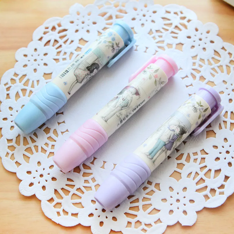 

(1pc/sell) Press Eraser Writing Drawing Stationery School Supplies Material Kawaii