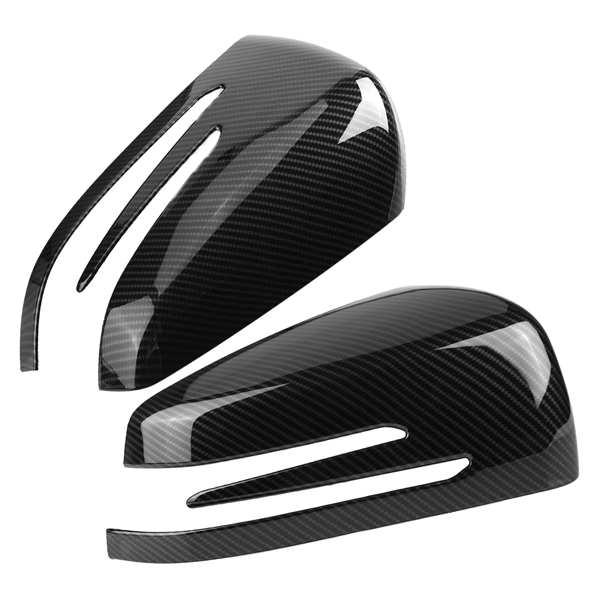 

Carbon Fiber Carbon Fiber Side Rearview Mirror Cap Cover Trim for Mercedes Benz A B C E GLA Class W204 W212 not easy to fall off