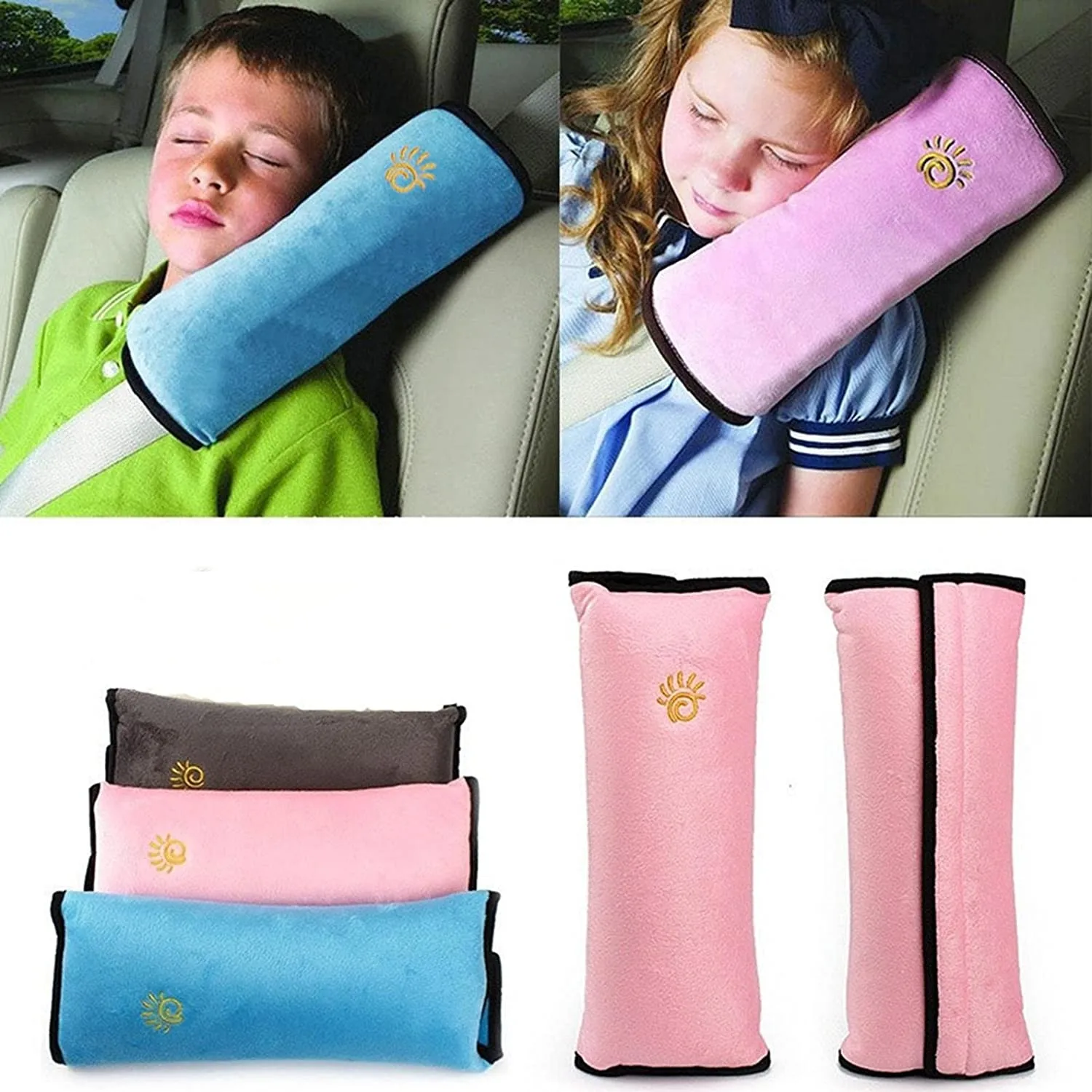 

Baby Safety Strap Car Plush Seat Belts Pillow Protect Shoulder Pad Car Safe Fit Seat Adjuster Device Auto Safety Belt Cover
