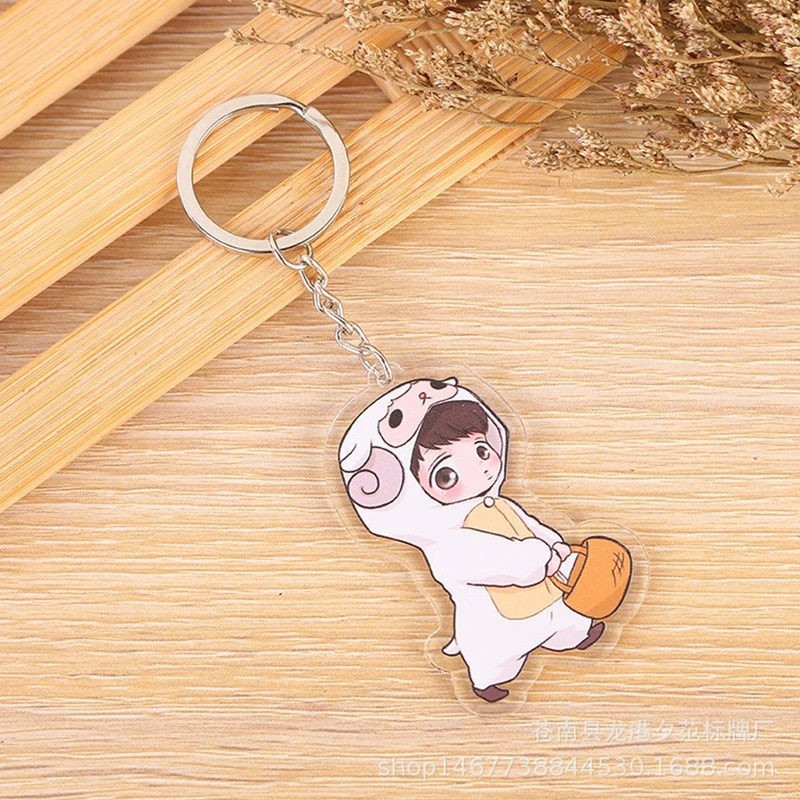 Высококачественный Женский милый мультяшный Kpop акриловый брелок для ключей