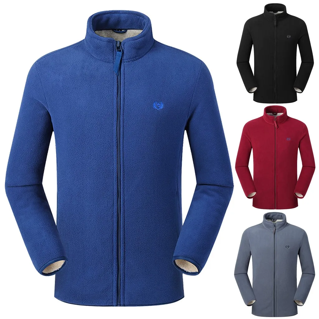 Высококачественное мужское осенне зимнее уличное утепленное флисовое