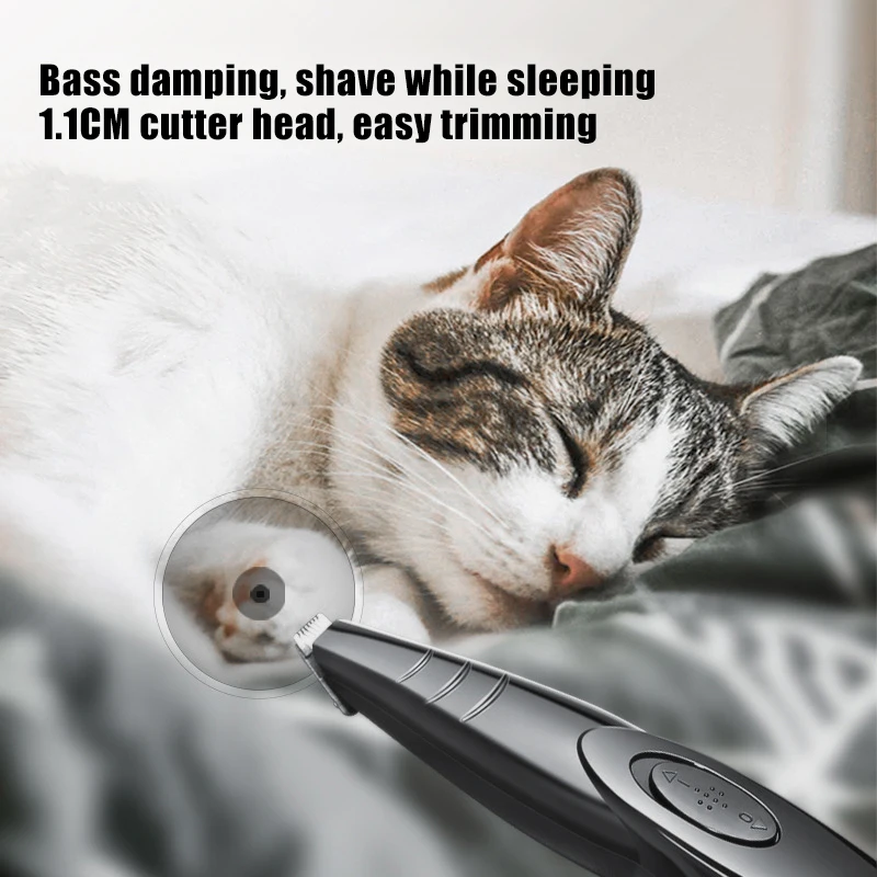 

Dog Clippers USB Rechargeable Cordless Electric Pet Clippers for Dogs and Cat Hair Around Face Paws FEA889