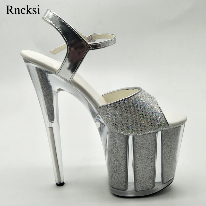 

Rncksi/Новые пикантные женские танцевальные сандалии модные сандалии на платформе и высоком каблуке 20 см вечерние свадебные сандалии